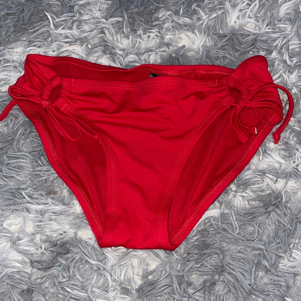 Red bathing suit bottoms